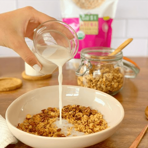 granola saludable receta avena leche