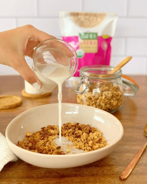 granola saludable receta avena leche