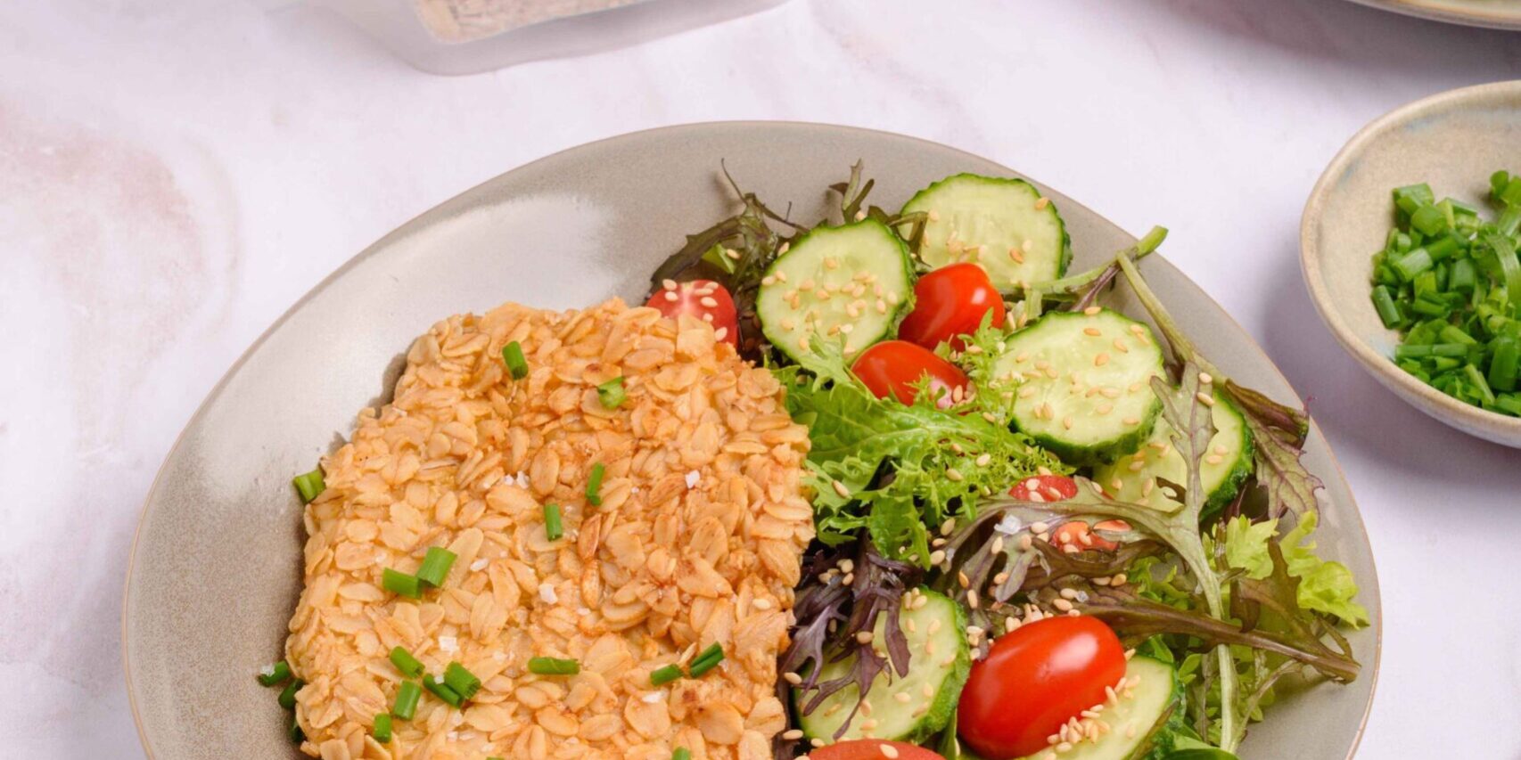 receta de pollo crispy con avena fácil almuerzo