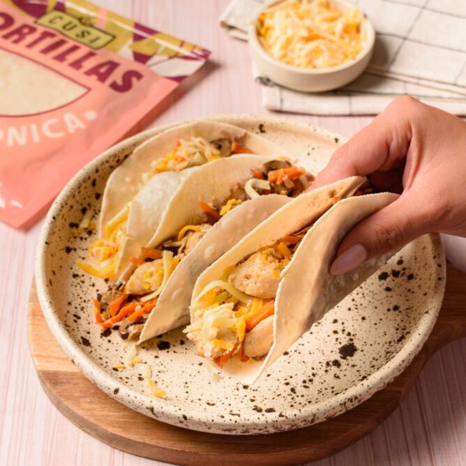 fajitas de pollo receta almuerzo