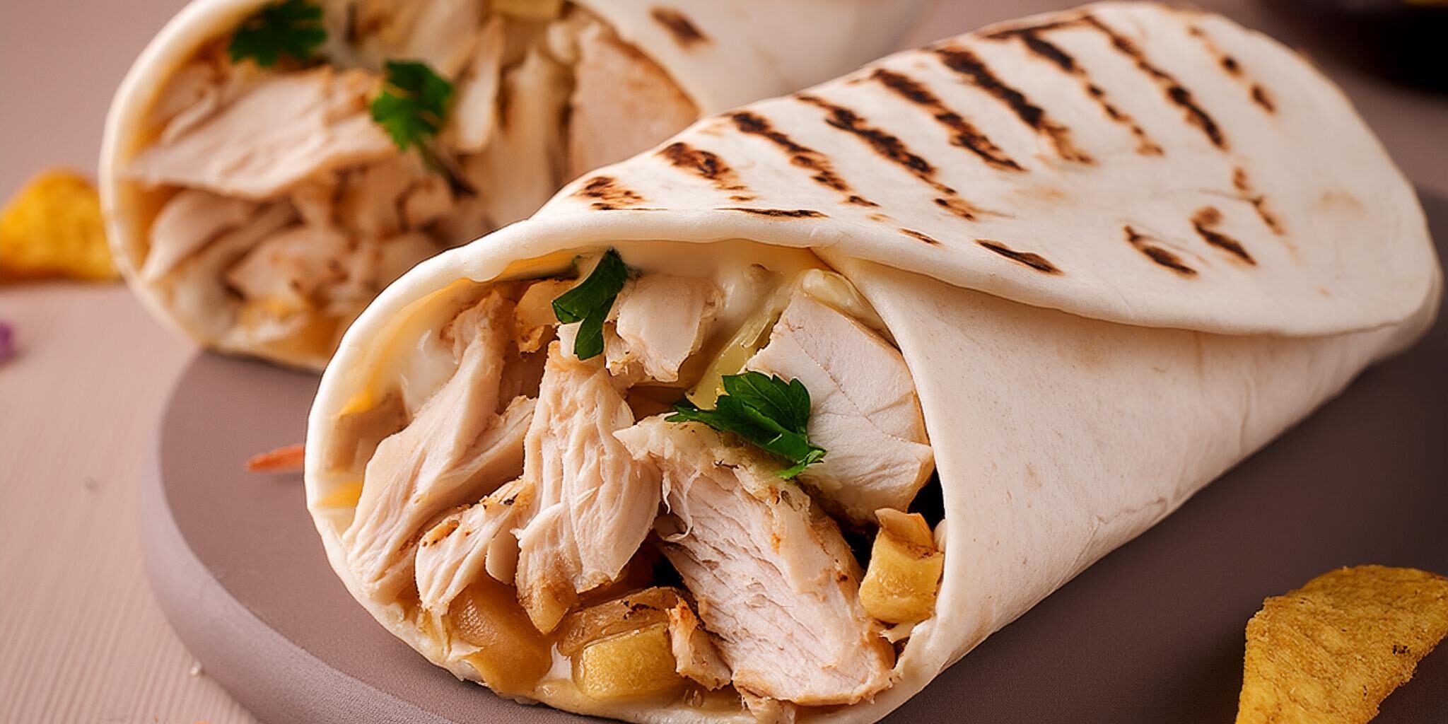 shawarma de pollo con tortillas cusi