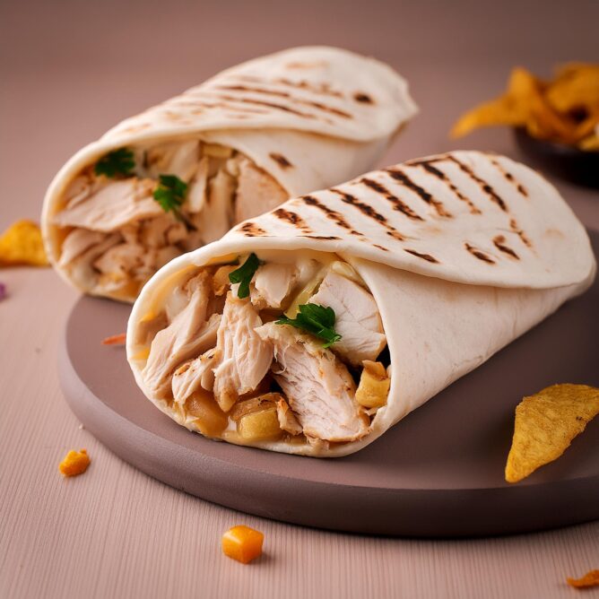 shawarma de pollo con tortillas cusi