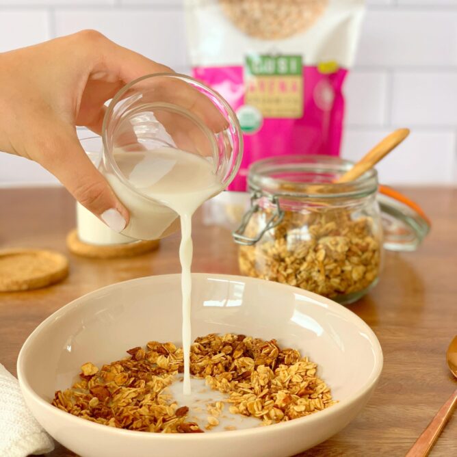 leche con cereal receta